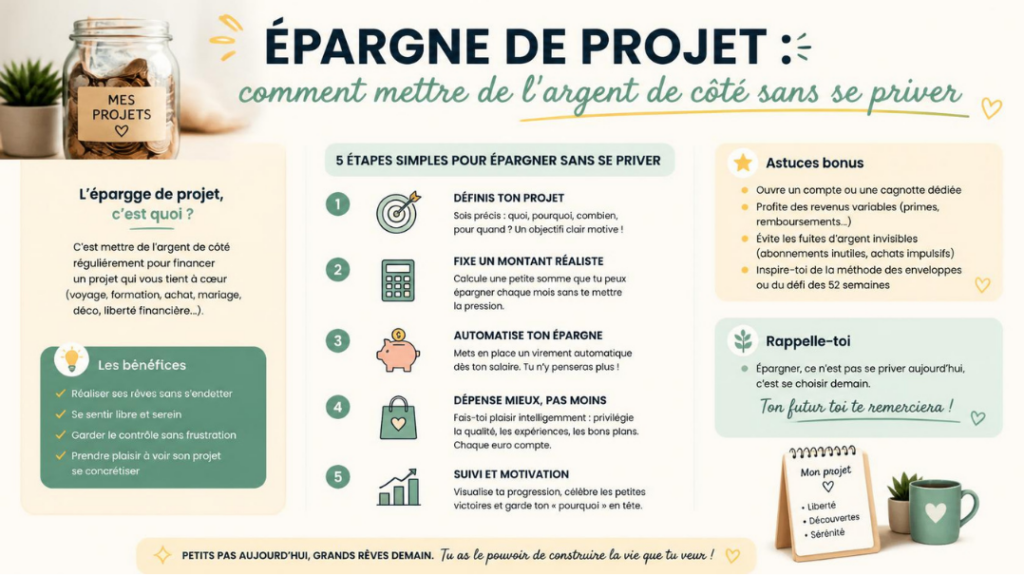 Épargne de projet : comment mettre de l'argent de côté sans se priver