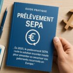 Relevé bancaire montrant un prélèvement SEPA avec sa référence de mandat et son identifiant créancier