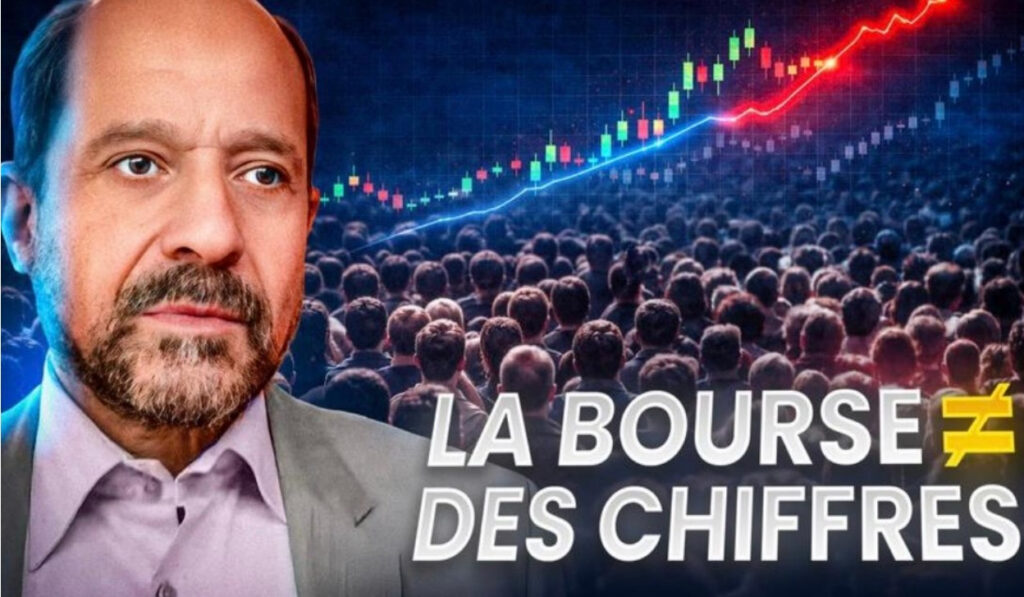 Investisseur consultant une plateforme de bourse en ligne sur un écran d'ordinateur